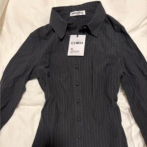 BNWT Princess Polly Anni Black Button Down Shirt